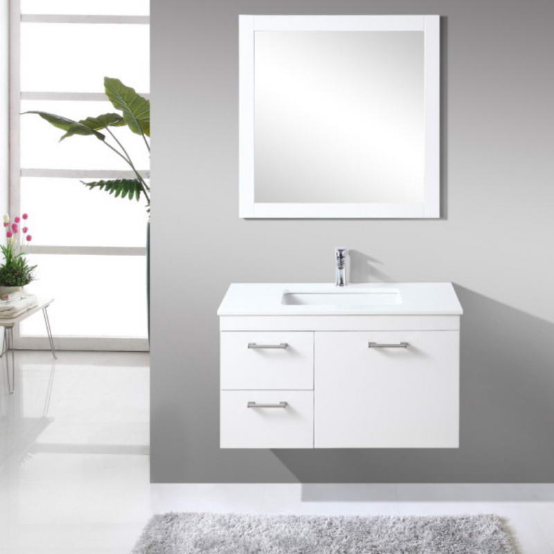 MDF, Gaia Classic Wall-Mounted MDF Bathroom Cabinet - 1 drawer